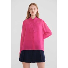 ROMAN Bağlamalı  Kadın Gömlek Fuşya K2313517_003