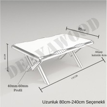 Deryawood Masif Ahşap Baum Sulamalı Sehpa 85*100*45CM