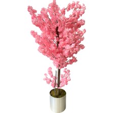 Cihan Çiçekçilik Kırık Pembe Bahar Dalı 180 cm 30X30 Metal Saksı