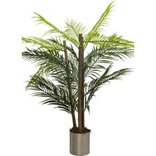 Cihan Çiçekçilik Bambu Çikas 120 cm Yapay Ağaç 12X12 Metal Saksı