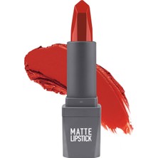 Yoğun Renk Veren Uzun Süre Kalıcı Nemlendirici Kadifemsi Mat Ruj - Matte Lipstick 421 Orange Red