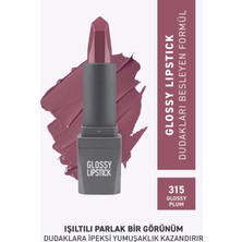 315 Glossy Plum Parlak Ruj - Nemlendirici Etkili Pürüzsüz Dudak Görünümü - Glossy Lipstick