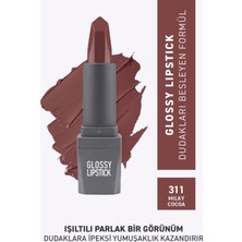 311 Milky Cocoa Parlak Ruj - Nemlendirici Etkili Pürüzsüz Dudak Görünümü - Glossy Lipstick