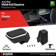 S-Dizayn Kia Picanto Kol Dayama Kolçak ABS Vidalı Gri 2015-2017 A+Kalite