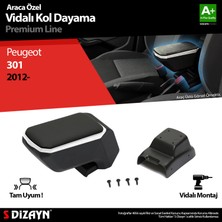 S-Dizayn Peugeot 301 ABS Vidalı Kol Dayama Kolçak Gri 2012-2017 A+Kalite