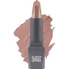 302 Nude Parlak Ruj - Nemlendirici Etkili Pürüzsüz Dudak Görünümü - Glossy Lipstick