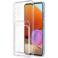 Techno Guru Samsung Galaxy A53 5g Kılıf Kartlıklı Şeffaf Setra Clear Esnek Silikon Kapak