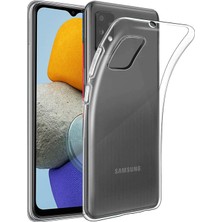 KZY Samsung Galaxy M23 ile Uyumlu Kapak 1mm Süper Silikon Şeffaf Kılıf