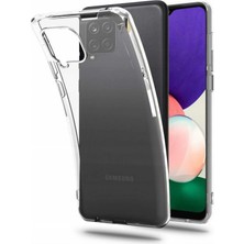 KZY Samsung Galaxy M22 ile Uyumlu Kapak 1mm Süper Silikon Şeffaf Kılıf