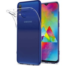 KZY Samsung Galaxy M20 ile Uyumlu Kapak 1mm Süper Silikon Şeffaf Kılıf