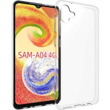 KZY Samsung Galaxy A04 ile Uyumlu Kapak 1mm Süper Silikon Şeffaf Kılıf