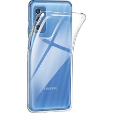 KZY Samsung Galaxy M52 ile Uyumlu Kapak 1mm Süper Silikon Şeffaf Kılıf