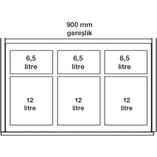 Hafele Mix Çöp Kutusu Antrasit 12lt