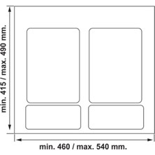 Hafele Covert Çöp Kutusu Antrasit 600mm 2x12lt