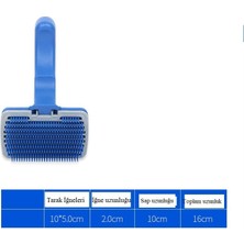 Düğmeli Kendini Temizleyen Fırça - Evcil Hayvan Tüy Tarağı (3791)
