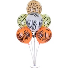 Kidspartim 7 Li Balon Demeti Safari Desenli