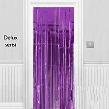 Işıltılı Duvar ve Kapı Perdesi Mor Renk 90X200 cm (3791)