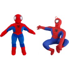 Elifeshop Ithal Kumaş Örümcek Adam Spiderman 2’li Figür Peluş Oyuncak Uyku & Oyun Arkadaşı Büyük Boy 35 Cm.