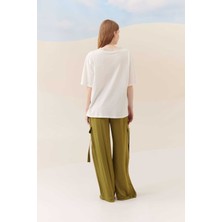 ROMAN V Yaka T-Shirt Ekru Y2323822_049