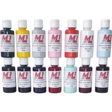 M1 Art Epoksi Ultra Pigment Pasta 50.gr x 14  Adet  Opak & Transparan Sıvı Pigment Boya