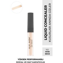 Alix Avien Likit Göz Altı Kapatıcısı - Açık Ten Soğuk Cilt Alt Tonu - Liquid Concealer 102 Rose Beige