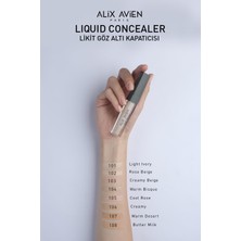 Alix Avien Likit Göz Altı Kapatıcısı - Açık Ten Soğuk Cilt Alt Tonu - Liquid Concealer 102 Rose Beige