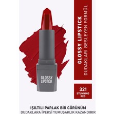 321 Stunning Red Parlak Ruj - Nemlendirici Etkili Pürüzsüz Dudak Görünümü - Glossy Lipstick