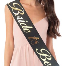 Kidspartim Bride To Be Gold Yazılı Siyah Kuşak
