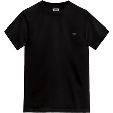 Raru Erkek %100 Pamuk T-Shirt Valerıan Siyah