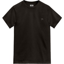 Raru Erkek %100 Pamuk T-Shirt Valerıan Antrasit Melanj