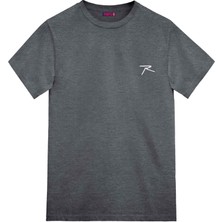 Raru Erkek %100 Pamuk T-Shirt Agnıtıo Antrasit Melanj