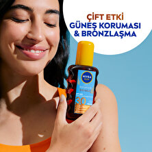 NIVEA Sun SPF30 Koruma & Bronzluk Güneş Yağı 200 ml Sprey,Yüksek Güneş Koruması