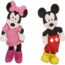 HYD Disney Mickey Mouse ve Minnie Mouse 2'li 3D Silgi