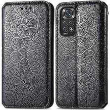 Yue Store Xiaomi Redmi Için Blooming Mandala Deri Kılıfı Not 11S Siyah (Yurt Dışından)