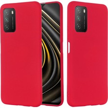 Yue Store Xiaomi Poco M3 Sıvı Silikon Kılıf Kırmızı (Yurt Dışından)