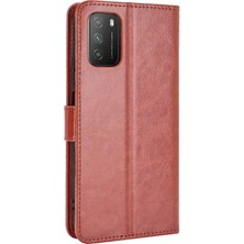 Yue Store Xiaomi Poco M3 Deri Kasa Için Kahverengi (Yurt Dışından)