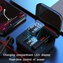 Yue Store T13 Tws Dijital Ekran Kablosu Bluetooth Kulaklıklar Siyah (Yurt Dışından)