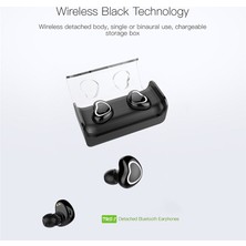 Yue Store Tws-7 Plus Bluetooth 5.0 Mini Görünmez Bluetooth Kulaklık Şarj Kutusu Kırmızı (Yurt Dışından)