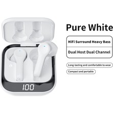 Yue Store K08 Wiress Bluetooth 5.0 Stereo Binaural Kulaklık Beyaz (Yurt Dışından)
