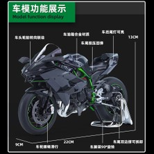 Asdfgh 1:9 Kawasaki Ninja H2R Simülasyon Alaşım Motosiklet Modeli Çocuk Oyuncak Dekorasyon (Yurt Dışından)