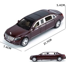 Asdfgh 1:24 Mercedes-Benz Maybach S600 Genişletilmiş Alaşım Araba Oyuncak Modeli (Yurt Dışından)