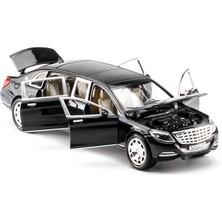 Asdfgh 1:24 Mercedes-Benz Maybach S600 Genişletilmiş Alaşım Araba Oyuncak Modeli (Yurt Dışından)