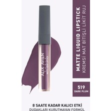 519 Dark Plum Mat Bitişli Likit Ruj - 8 Saate Kadar Kalıcı Etki - Matte Liquid Lipstick