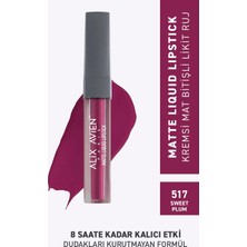 517 Sweet Plum Mat Bitişli Likit Ruj - 8 Saate Kadar Kalıcı Etki - Matte Liquid Lipstick