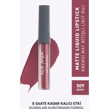 509 Berry Mat Bitişli Likit Ruj - 8 Saat Kalıcı Etki - Matte Liquid Lipstick