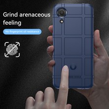 Cool-M Samsung Galaxy A03 Çekirdeği Için Sağlam Square Grid Tasarım Önleyici Anti-Fall Kalınlaştırılmış Tpu Kapak Koruyucu Telefon Kılıfı - Mavi (Yurt Dışından)