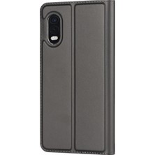 Cool-M Samsung Galaxy Xcover Pro Stand Özelliği Pu Derisi Flip Telefon Kılıfı Manyetik Otomatik Absorbed Koruyucu Folio Kapak Kart Tutucu - Siyah (Yurt Dışından)