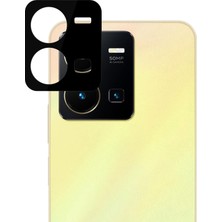 CoverZone Samsung Galaxy A12 ile Uyumlu 3D Kamera Lens Koruma Z-Panoply Tam Kaplayan Kamera Koruma Siyah