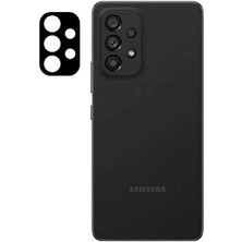 CoverZone Samsung Galaxy A53 5g ile Uyumlu 3D Kamera Koruma Z-Panoply Tam Kaplayan Kamera Koruma Siyah