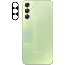 CoverZone Samsung Galaxy A24 ile Uyumlu 3D Kamera Koruma Z-Panoply Tam Kaplayan Kamera Koruma Siyah